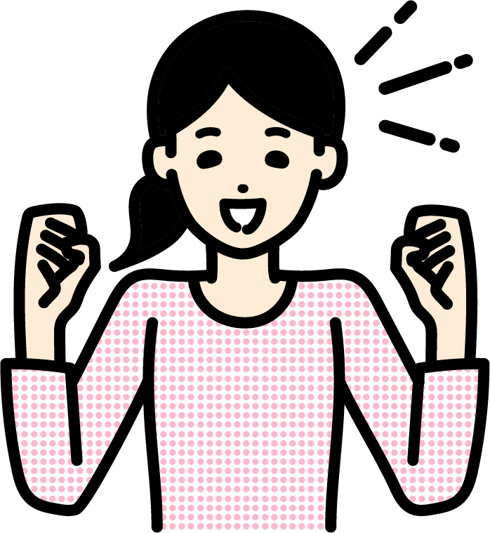 喜んでいる女性